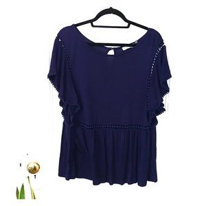 Navy Anthropologie top